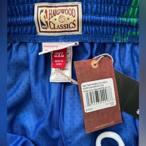 Mitchell & Ness NBA Marble Swingman Shorts 1998-99 Dallas Mavericks - Picture 5 of 5